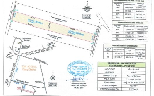Bon Accueil – 19 P – Residential Plot