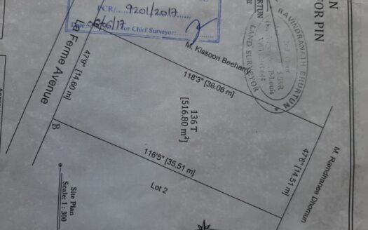 Palma avenue la ferme , plot of 136 toise