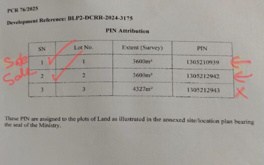 Pereybere – 2 Residential plots of 85 P